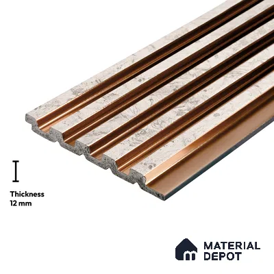 Cream Marble Look PN 04576 8 ft x 4.9 inch Charcoal Panel - 12 mm | Suitable for Feature Wall, TV Unit & Living Room | Width is Subjected to 5% Variation