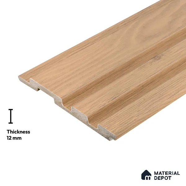 Wooden Look PN 04609 9.5 ft x 4.9 inch Charcoal Panel - 12 mm | Suitable for Feature Wall, TV Unit & Living Room | Width is Subjected to 5% Variation