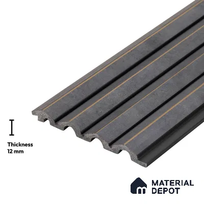 Grey Marble Look PN 04613 9.5 ft x 4.7 inch Charcoal Panel - 12 mm | Suitable for Feature Wall, TV Unit & Living Room | Width is Subjected to 5% Variation