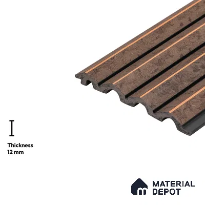 Brown Marble Look PN 04615 9.5 ft x 4.7 inch Charcoal Panel - 12 mm | Suitable for Feature Wall, TV Unit & Living Room | Width is Subjected to 5% Variation