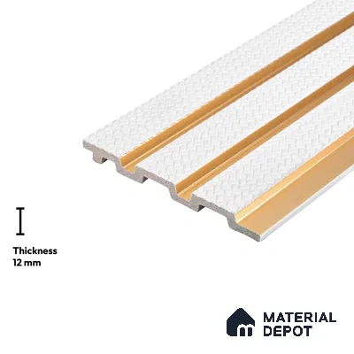 White Marble Look PN 04622 9.5 ft x 4.7 inch Charcoal Panel - 12 mm | Suitable for Feature Wall, TV Unit & Living Room | Width is Subjected to 5% Variation