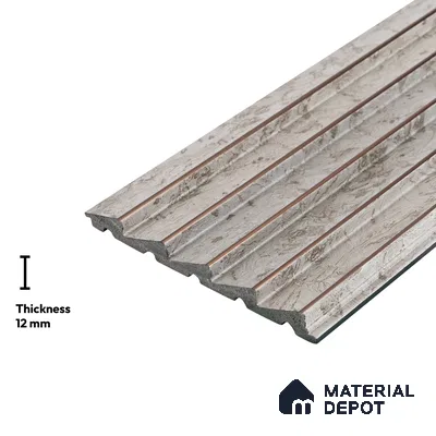 Grey Marble Look PN 04628 9.5 ft x 4.7 inch Charcoal Panel - 12 mm | Suitable for Feature Wall, TV Unit & Living Room | Width is Subjected to 5% Variation