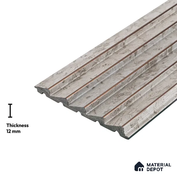 Grey Marble Look PN 04628 9.5 ft x 4.7 inch Charcoal Panel - 12 mm | Suitable for Feature Wall, TV Unit & Living Room | Width is Subjected to 5% Variation
