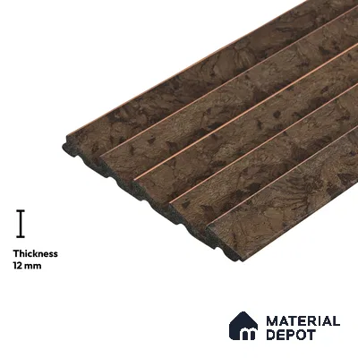 Brown Marble Look PN 04629 9.5 ft x 4.7 inch Charcoal Panel - 12 mm | Suitable for Feature Wall, TV Unit & Living Room | Width is Subjected to 5% Variation