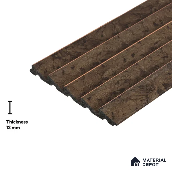 Brown Marble Look PN 04629 9.5 ft x 4.7 inch Charcoal Panel - 12 mm | Suitable for Feature Wall, TV Unit & Living Room | Width is Subjected to 5% Variation
