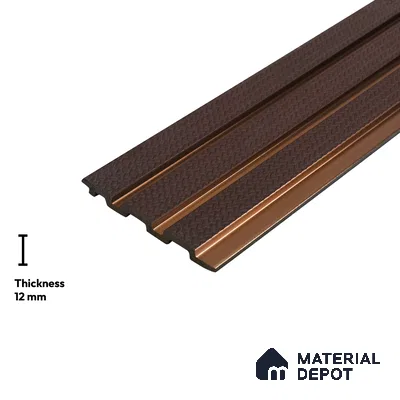 Brown Fabric Look PN 04630 B 9.5 ft x 4.7 inch Charcoal Panel - 12 mm | Suitable for Feature Wall, TV Unit & Living Room | Width is Subjected to 5% Variation