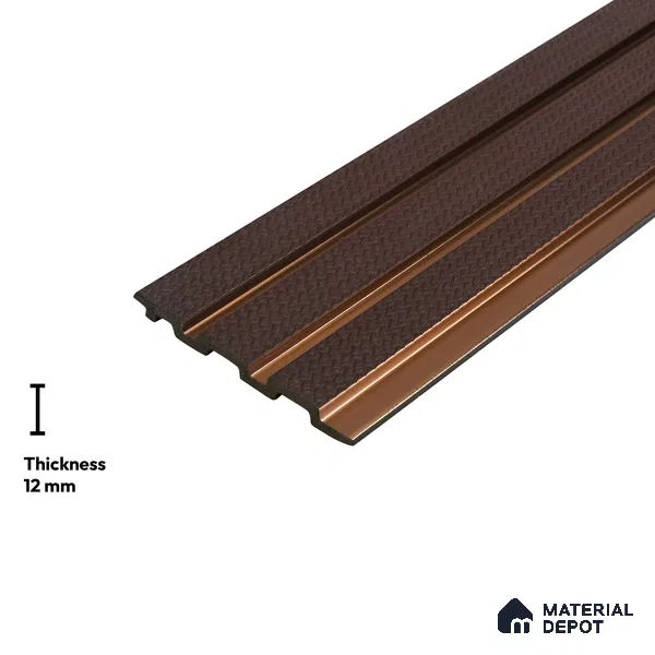 Brown Fabric Look PN 04630 B 9.5 ft x 4.7 inch Charcoal Panel - 12 mm | Suitable for Feature Wall, TV Unit & Living Room | Width is Subjected to 5% Variation