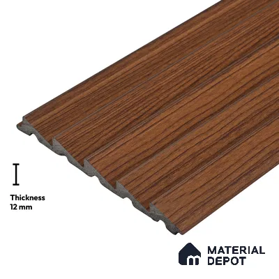 Wooden Look PN 04631 9.5 ft x 4.7 inch Charcoal Panel - 12 mm | Suitable for Feature Wall, TV Unit & Living Room | Width is Subjected to 5% Variation