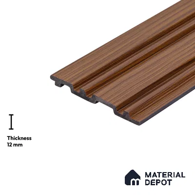Wooden Look PN 04644 9.5 ft x 4.7 inch Charcoal Panel - 12 mm | Suitable for Feature Wall, TV Unit & Living Room | Width is Subjected to 5% Variation