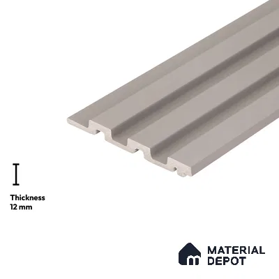 Grey Plain Colour Look PN 04874 9.5 ft x 4.7 inch Charcoal Panel - 12 mm | Suitable for Feature Wall, TV Unit & Living Room | Width is Subjected to 5% Variation