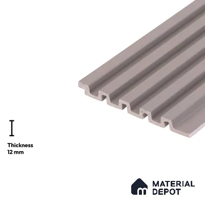 Grey Plain Colour Look PN 04882 9.5 ft x 4.7 inch Charcoal Panel - 12 mm | Suitable for Feature Wall, TV Unit & Living Room | Width is Subjected to 5% Variation