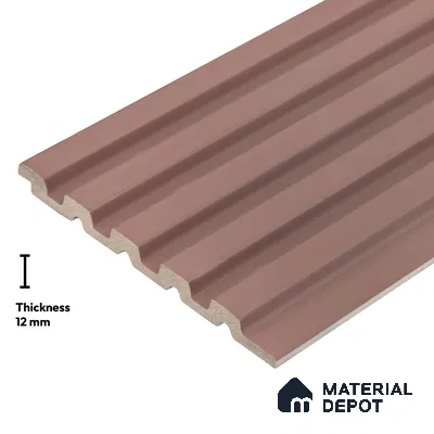 Pink Plain Colour Look PN 04884 9.5 ft x 4.7 inch Charcoal Panel - 12 mm | Suitable for Feature Wall, TV Unit & Living Room | Width is Subjected to 5% Variation