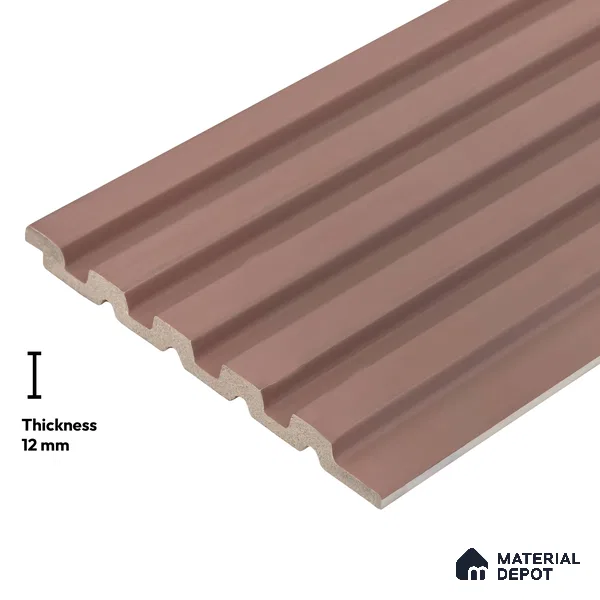 Pink Plain Colour Look PN 04884 9.5 ft x 4.7 inch Charcoal Panel - 12 mm | Suitable for Feature Wall, TV Unit & Living Room | Width is Subjected to 5% Variation