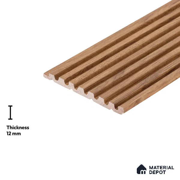 Wooden Look PN 05124 9 ft x 4.9 inch Charcoal Panel - 12 mm | Suitable for Feature Wall, TV Unit & Living Room | Width is Subjected to 5% Variation