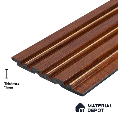 Wooden Look PN 05655 9.5 ft x 4.9 inch Charcoal Panel - 11 mm | Suitable for Feature Wall, TV Unit & Living Room | Width is Subjected to 5% Variation