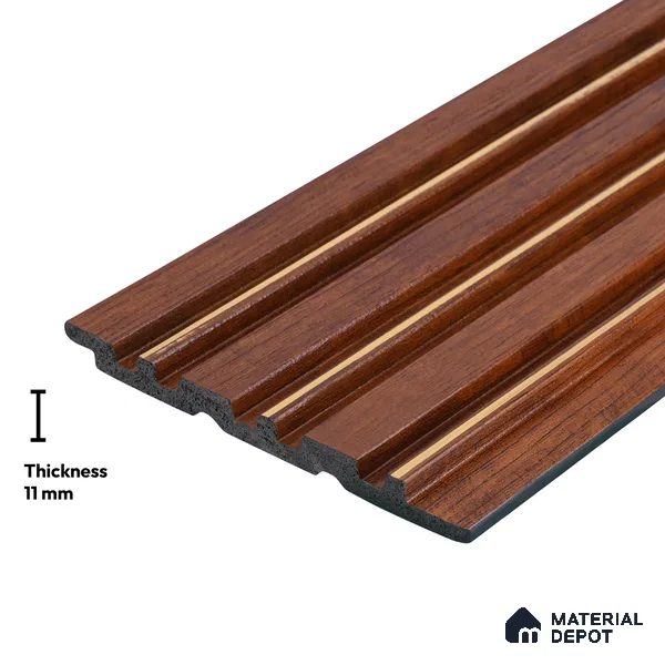 Wooden Look PN 05655 9.5 ft x 4.9 inch Charcoal Panel - 11 mm | Suitable for Feature Wall, TV Unit & Living Room | Width is Subjected to 5% Variation