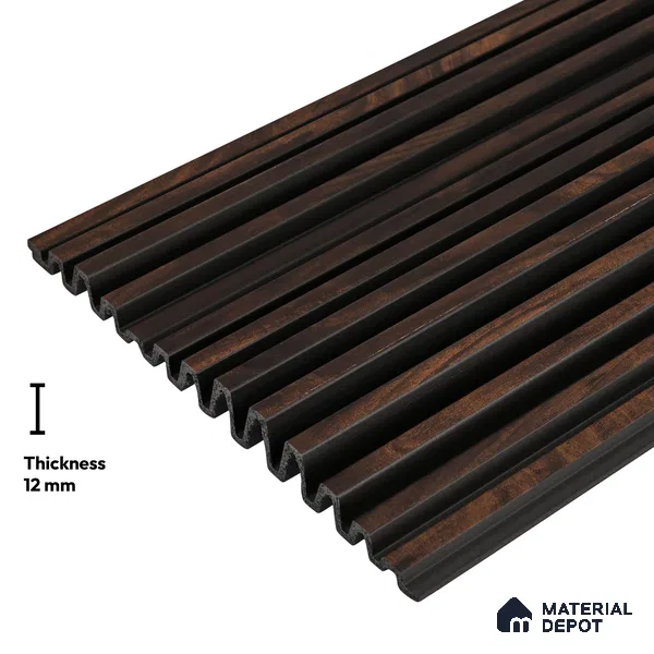 Wooden Look PN 05764 9.5 ft x 7.8 inch Charcoal Panel - 12 mm | Suitable for Feature Wall, TV Unit & Living Room | Width is Subjected to 5% Variation