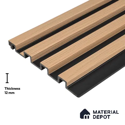 Wooden Look PN 05765 9.5 ft x 7.8 inch Charcoal Panel - 12 mm | Suitable for Feature Wall, TV Unit & Living Room | Width is Subjected to 5% Variation