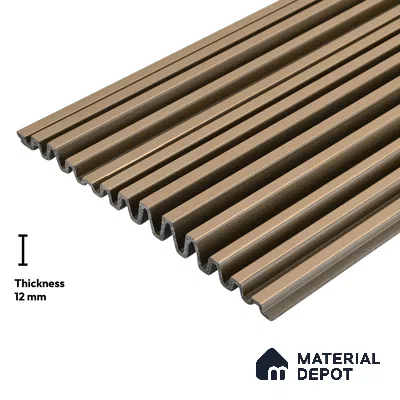 Gold Metallic Look PN 05769 9.5 ft x 7.8 inch Charcoal Panel - 12 mm | Suitable for Feature Wall, TV Unit & Living Room | Width is Subjected to 5% Variation