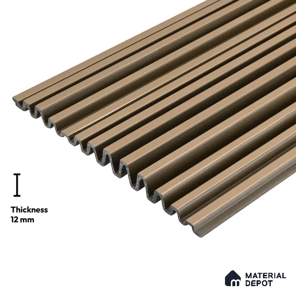 Gold Metallic Look PN 05769 9.5 ft x 7.8 inch Charcoal Panel - 12 mm | Suitable for Feature Wall, TV Unit & Living Room | Width is Subjected to 5% Variation