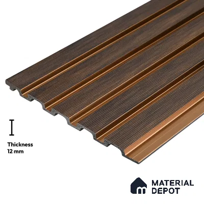 Brown Fabric Look PN 05771 9.5 ft x 7.8 inch Charcoal Panel - 12 mm | Suitable for Feature Wall, TV Unit & Living Room | Width is Subjected to 5% Variation