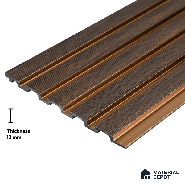 Brown Fabric Look PN 05771 9.5 ft x 7.8 inch Charcoal Panel - 12 mm | Suitable for Feature Wall, TV Unit & Living Room | Width is Subjected to 5% Variation