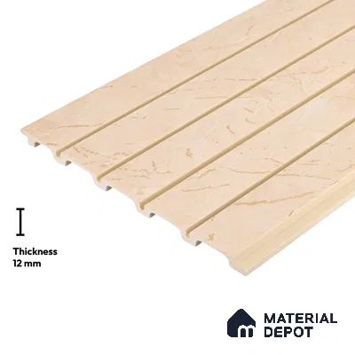 Ivory Marble Look PN 05772 9.5 ft x 7.8 inch Charcoal Panel - 12 mm | Suitable for Feature Wall, TV Unit & Living Room | Width is Subjected to 5% Variation