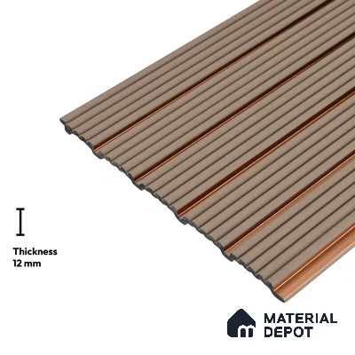 Grey Metallic Look PN 05780 9.5 ft x 7.8 inch Charcoal Panel - 12 mm | Suitable for Feature Wall, TV Unit & Living Room | Width is Subjected to 5% Variation