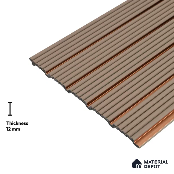Grey Metallic Look PN 05780 9.5 ft x 7.8 inch Charcoal Panel - 12 mm | Suitable for Feature Wall, TV Unit & Living Room | Width is Subjected to 5% Variation