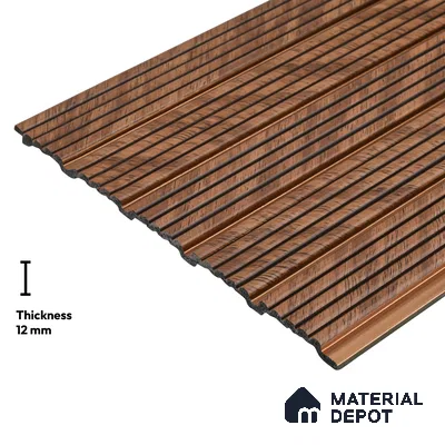 Wooden Look PN 05782 9.5 ft x 7.8 inch Charcoal Panel - 12 mm | Suitable for Feature Wall, TV Unit & Living Room | Width is Subjected to 5% Variation