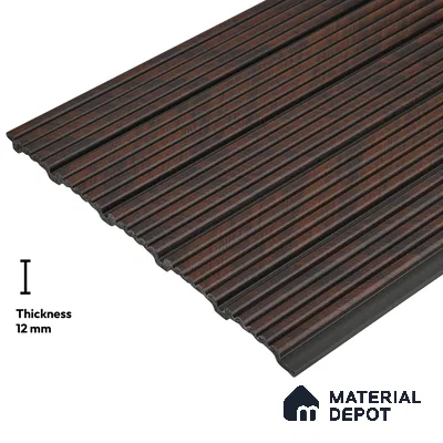 Wooden Look PN 05785 9.5 ft x 7.8 inch Charcoal Panel - 12 mm | Suitable for Feature Wall, TV Unit & Living Room | Width is Subjected to 5% Variation