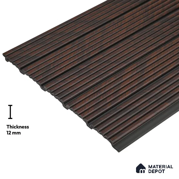 Wooden Look PN 05785 9.5 ft x 7.8 inch Charcoal Panel - 12 mm | Suitable for Feature Wall, TV Unit & Living Room | Width is Subjected to 5% Variation