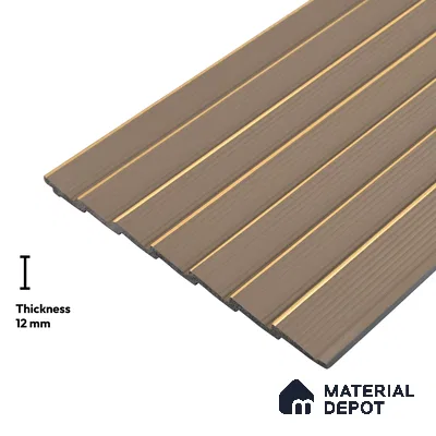 Wooden Look PN 05786 9.5 ft x 7.8 inch Charcoal Panel - 12 mm | Suitable for Feature Wall, TV Unit & Living Room | Width is Subjected to 5% Variation