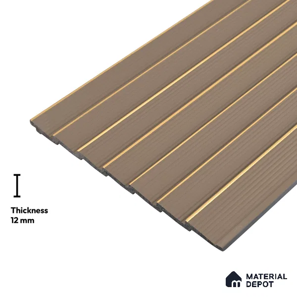 Wooden Look PN 05786 9.5 ft x 7.8 inch Charcoal Panel - 12 mm | Suitable for Feature Wall, TV Unit & Living Room | Width is Subjected to 5% Variation