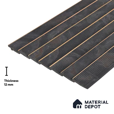 Grey Metallic Look PN 05787 9.5 ft x 7.8 inch Charcoal Panel - 12 mm | Suitable for Feature Wall, TV Unit & Living Room | Width is Subjected to 5% Variation