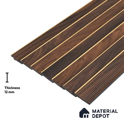 Wooden Look PN 05790 9.5 ft x 7.8 inch Charcoal Panel - 12 mm | Suitable for Feature Wall, TV Unit & Living Room | Width is Subjected to 5% Variation