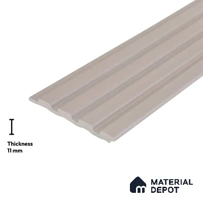 Beige Plain Colour Look PN 05927 8 ft x 6 inch Charcoal Panel - 11 mm | Suitable for Feature Wall, TV Unit & Living Room | Width is Subjected to 5% Variation