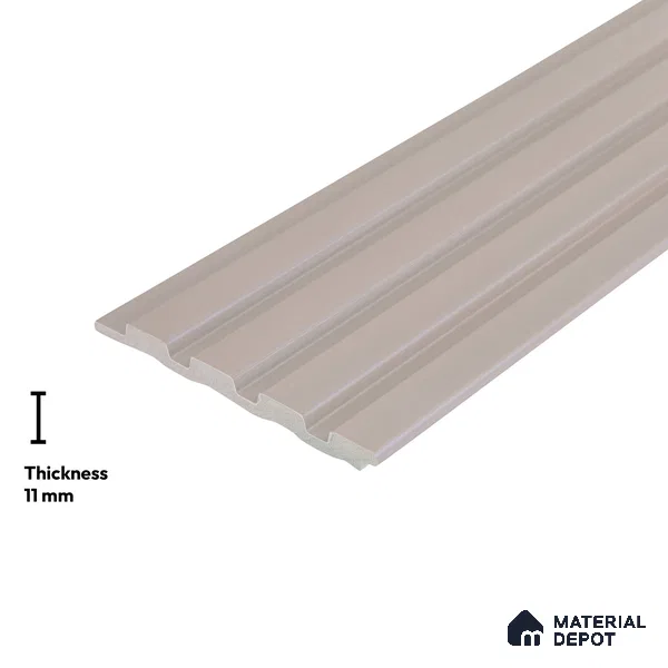 Beige Plain Colour Look PN 05927 8 ft x 6 inch Charcoal Panel - 11 mm | Suitable for Feature Wall, TV Unit & Living Room | Width is Subjected to 5% Variation