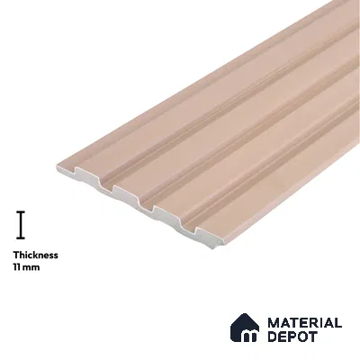 Beige Plain Colour Look PN 05931 8 ft x 6 inch Charcoal Panel - 11 mm | Suitable for Feature Wall, TV Unit & Living Room | Width is Subjected to 5% Variation