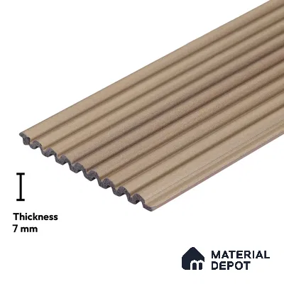 Gold Metallic Look PN 05986 8 ft x 3.8 inch Charcoal Panel - 7 mm | Suitable for Feature Wall, TV Unit & Living Room | Width is Subjected to 5% Variation
