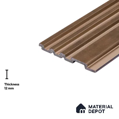 Wooden Look PN 06033 8 ft x 4.9 inch Charcoal Panel - 12 mm | Suitable for Feature Wall, TV Unit & Living Room | Width is Subjected to 5% Variation