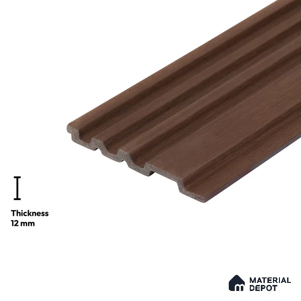 Wooden Look PN 06035 8 ft x 4.9 inch Charcoal Panel - 12 mm | Suitable for Feature Wall, TV Unit & Living Room | Width is Subjected to 5% Variation