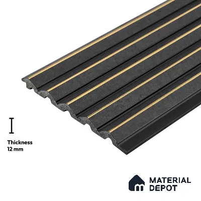 Black Marble Look PN 06043 8 ft x 4.9 inch Charcoal Panel - 12 mm | Suitable for Feature Wall, TV Unit & Living Room | Width is Subjected to 5% Variation