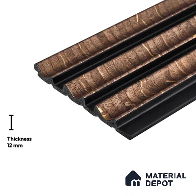 Wooden Look PN 06068 8 ft x 4.9 inch Charcoal Panel - 12 mm | Suitable for Feature Wall, TV Unit & Living Room | Width is Subjected to 5% Variation