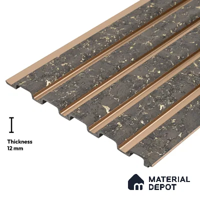 Grey Marble Look PN 06109 9.5 ft x 7.8 inch Charcoal Panel - 12 mm | Suitable for Feature Wall, TV Unit & Living Room | Width is Subjected to 5% Variation