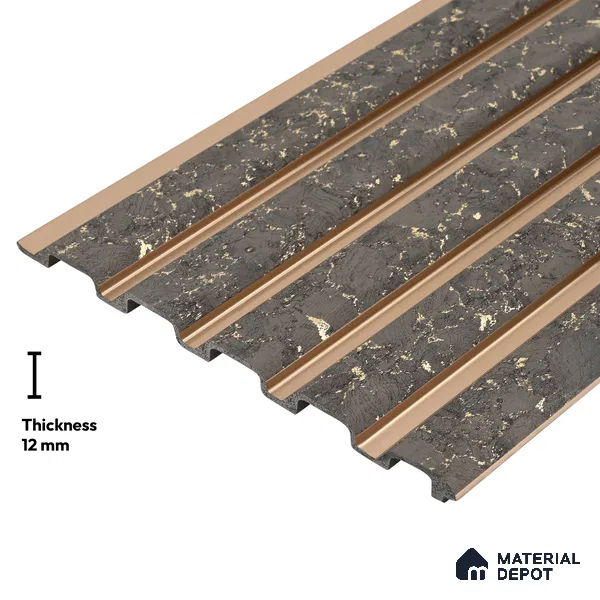 Grey Marble Look PN 06109 9.5 ft x 7.8 inch Charcoal Panel - 12 mm | Suitable for Feature Wall, TV Unit & Living Room | Width is Subjected to 5% Variation