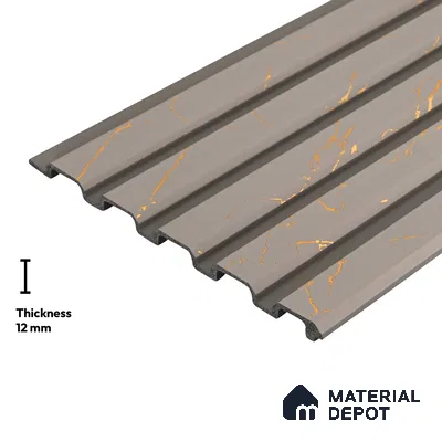 Grey Marble Look PN 06157 9.5 ft x 7.8 inch Charcoal Panel - 12 mm | Suitable for Feature Wall, TV Unit & Living Room | Width is Subjected to 5% Variation