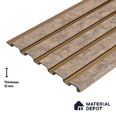 Brown Marble Look PN 06160 9.5 ft x 7.8 inch Charcoal Panel - 12 mm | Suitable for Feature Wall, TV Unit & Living Room | Width is Subjected to 5% Variation