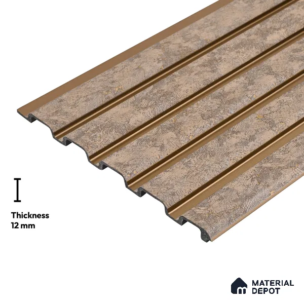 Brown Marble Look PN 06160 9.5 ft x 7.8 inch Charcoal Panel - 12 mm | Suitable for Feature Wall, TV Unit & Living Room | Width is Subjected to 5% Variation