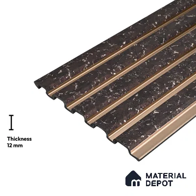 Brown Marble Look PN 06161 9.5 ft x 7.8 inch Charcoal Panel - 12 mm | Suitable for Feature Wall, TV Unit & Living Room | Width is Subjected to 5% Variation